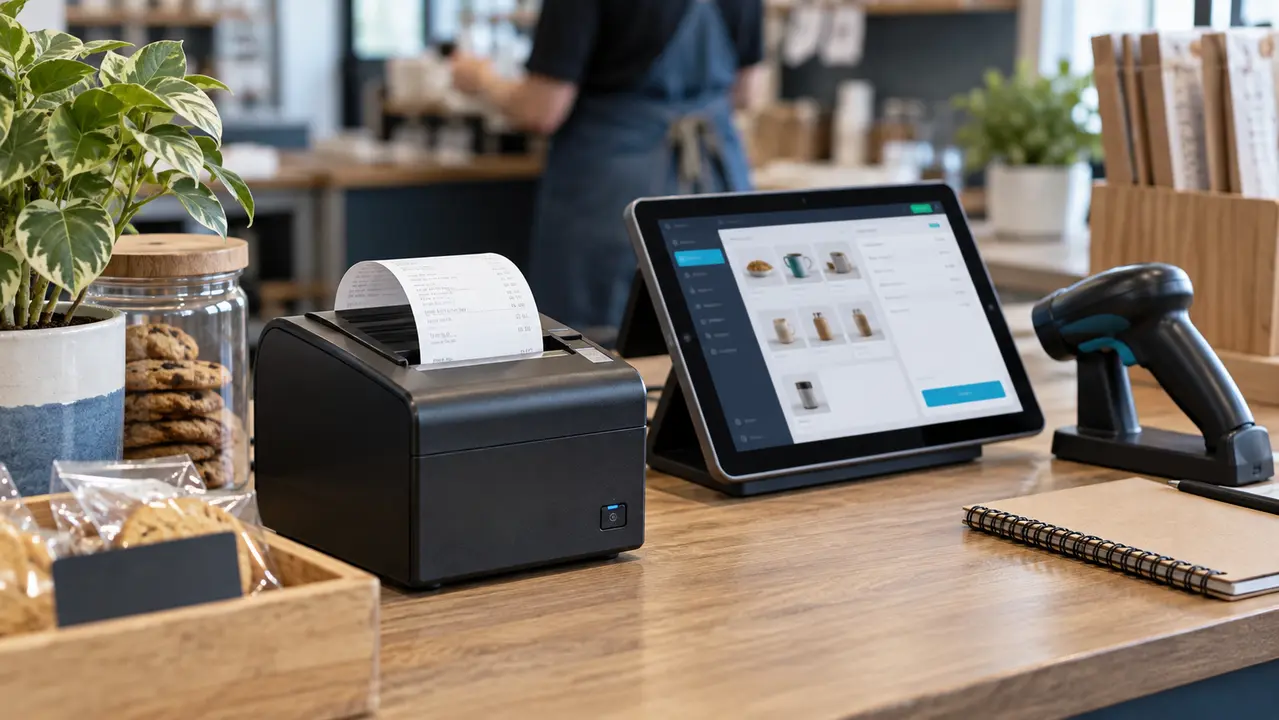 Impresora térmica conectada a una tableta